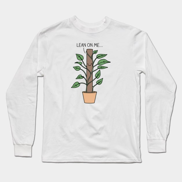 Lean on me Long Sleeve T-Shirt by milkyprint